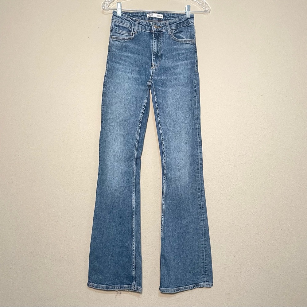 Zara Light Blue Flare Jeans